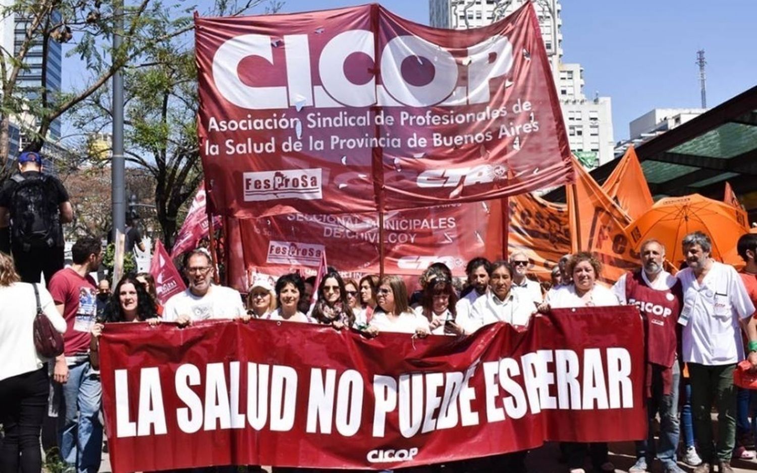 Médicos bonaerenses "despiden" a Vidal con una jornada de lucha