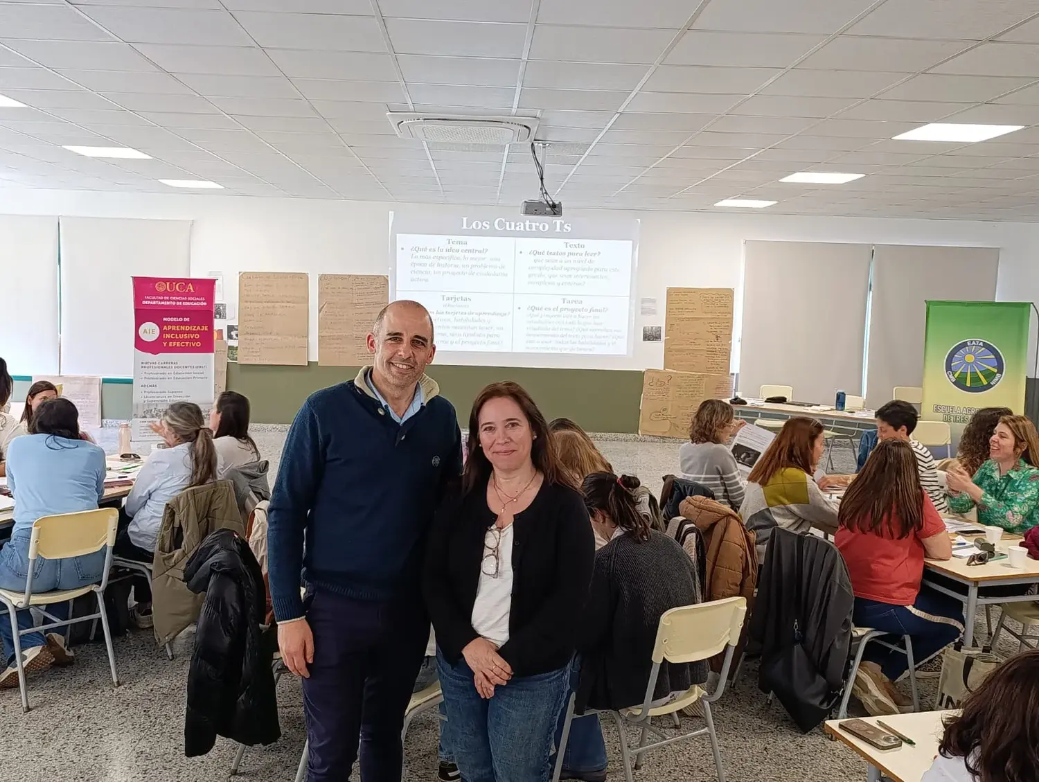 Alejandro Mohamed, coordinador general de la EATA junto a Ana María Dabbadie, directora del Departamento de Educación de la Universidad Católica Argentina (UCA)