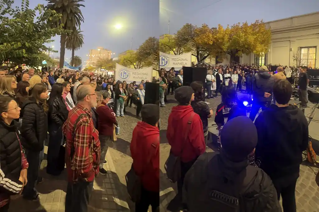 Rafaela se sumó a la Marcha Federal Universitaria con una convocante movilización en el centro de la ciudad