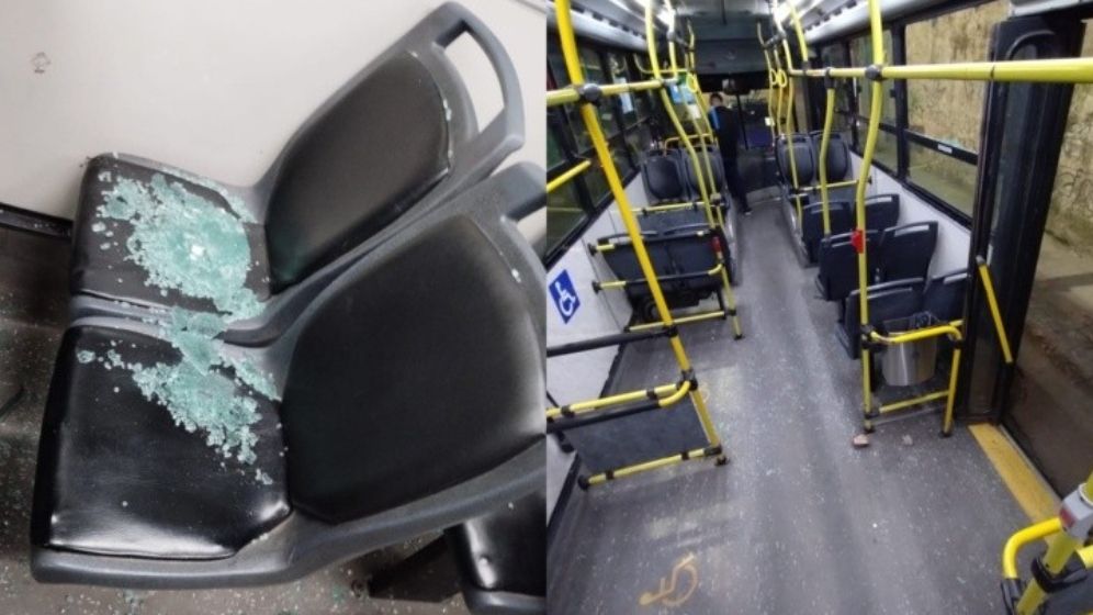 Tres pasajeros heridos, tras un piedrazo a un colectivo de la línea 146 en Empalme Graneros
