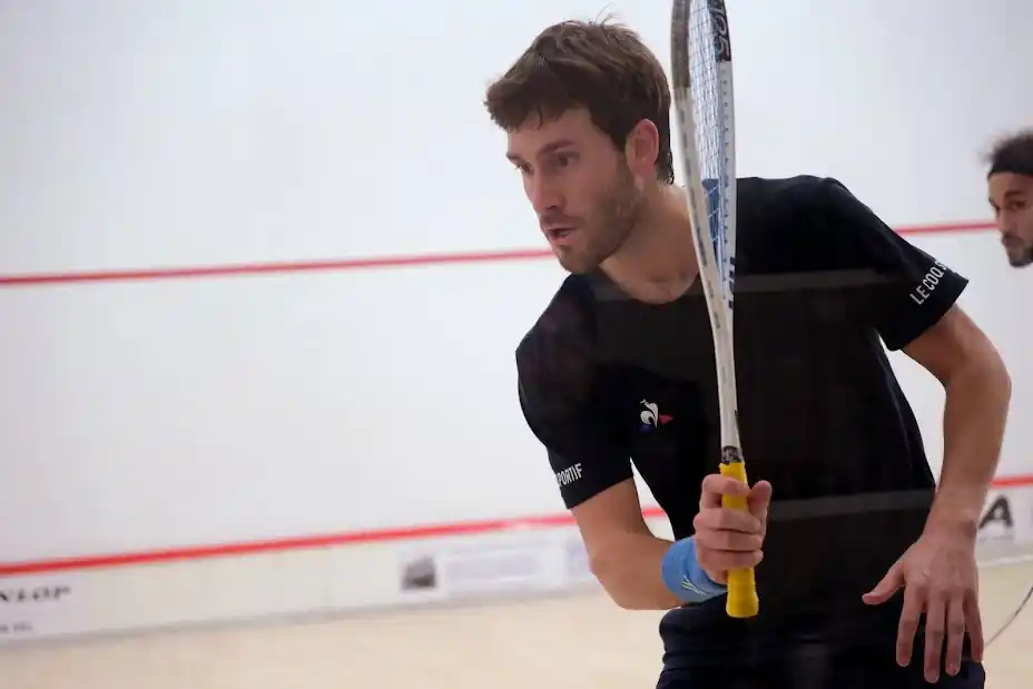 El marplatense Leandro Romiglio en pleno partido.
