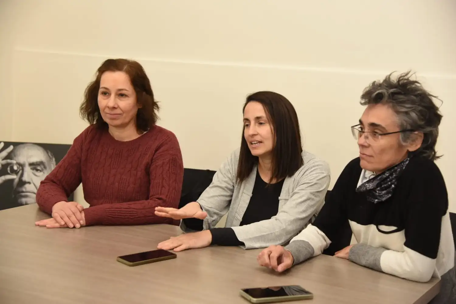 De izquierda a derecha: Ana Corica, Verónica Parra y Daniela Godoy.