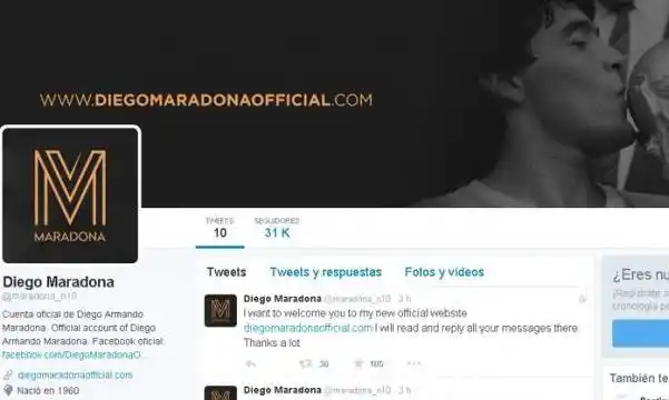 Maradona celebra su cumpleaños con Twitter y sitio web nuevos 