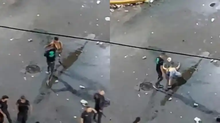 Un miembro de la seguridad de La Renga noqueó a un fanático en la puerta del estadio de Racing: quedó detenido