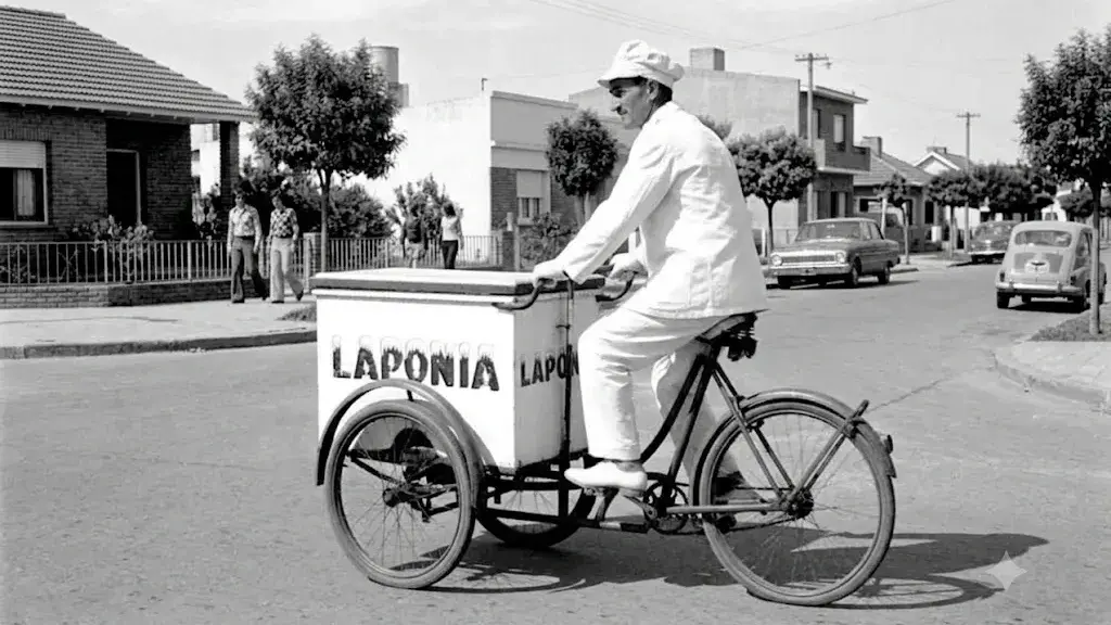 El más esperado. El heladero fue uno de los vendedores ambulantes que más expectativa generaba