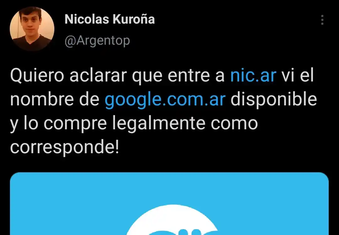 Insólito: Cayó el dominio web de Google en Argentina y lo compró un joven de Berazategui por $270