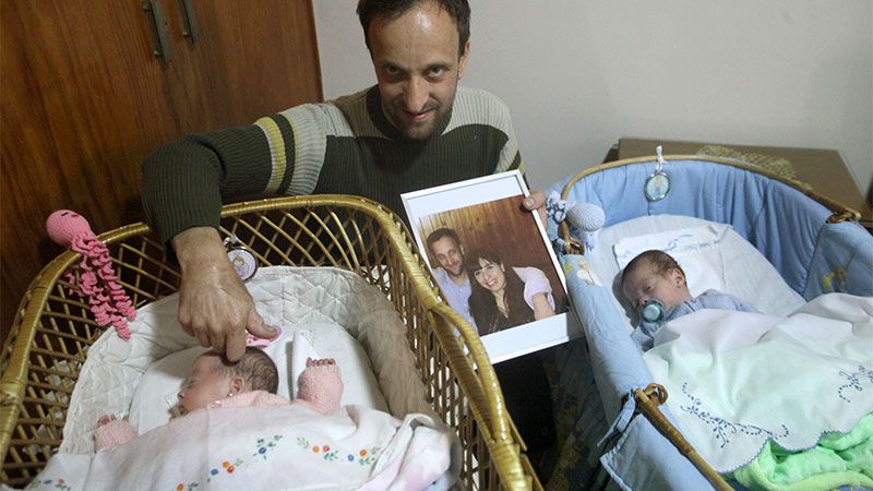 Una historia que conmueve: Es papá de mellizos y su esposa murió de covid tras dar a luz