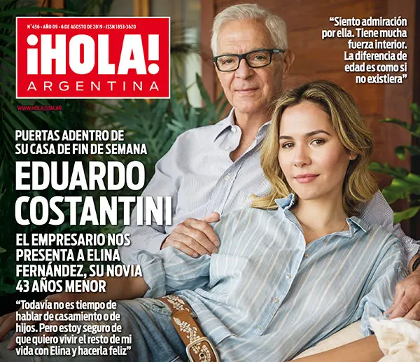Eduardo Costantini junto a su novia en su casa de Nordelta