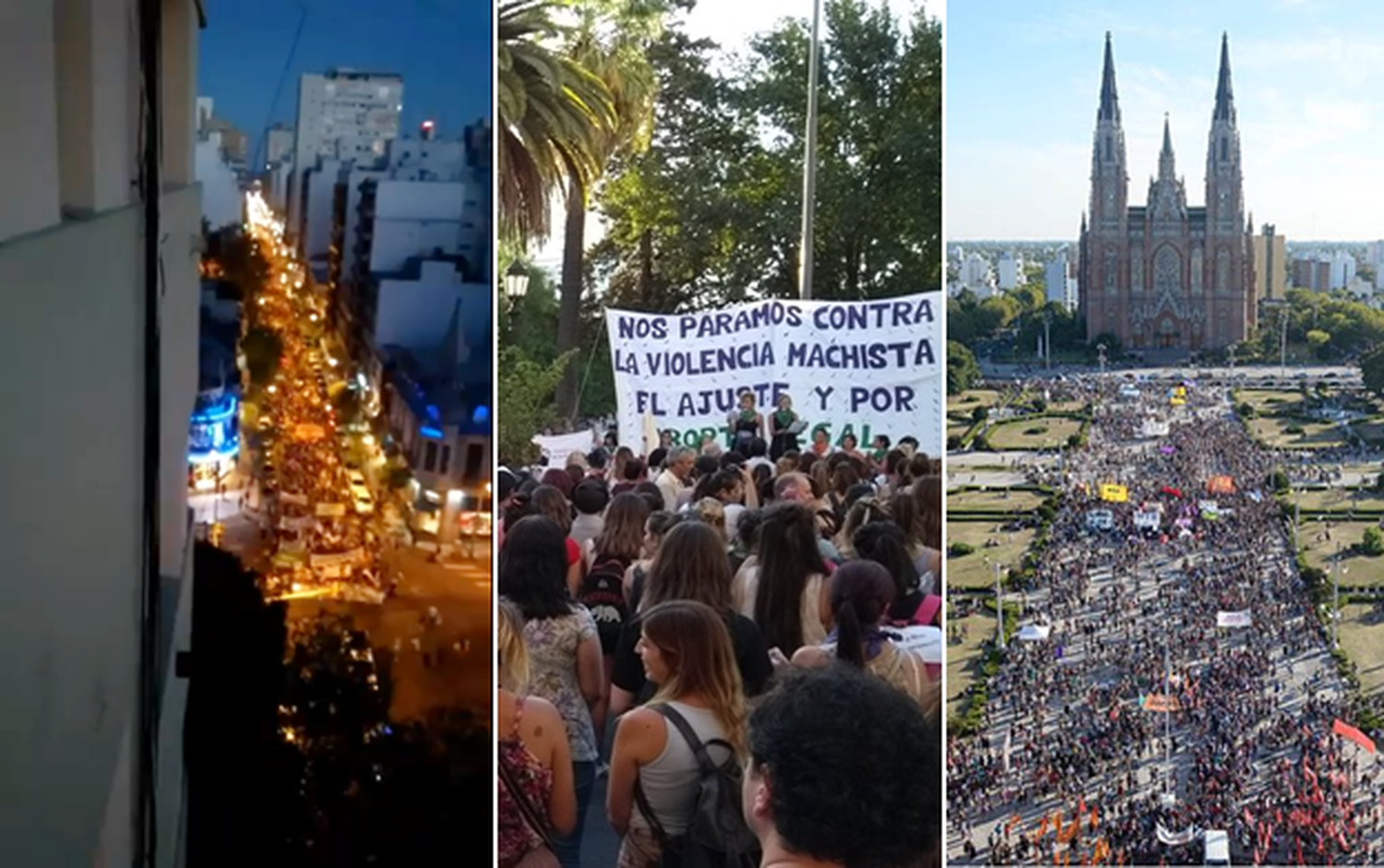 #8M Mar del Plata, Bahía Blanca y La Plata también marcharon en el Día de la Mujer