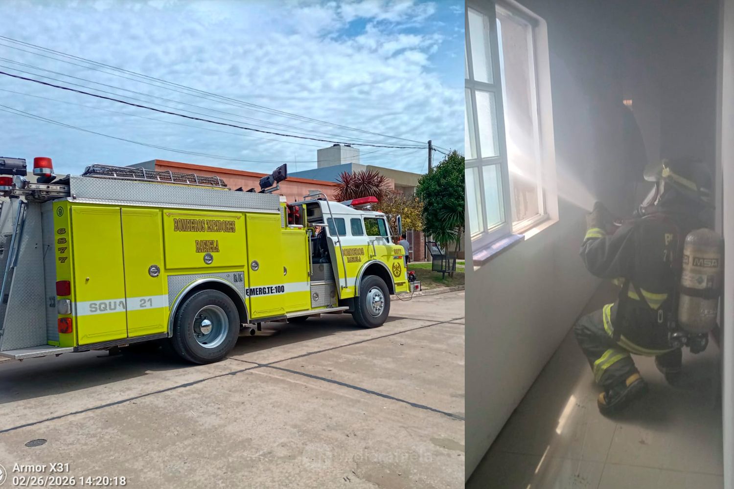 Enorme susto en barrio La Cañada por una pérdida de gas y fuego de un termotanque: intervinieron los Bomberos