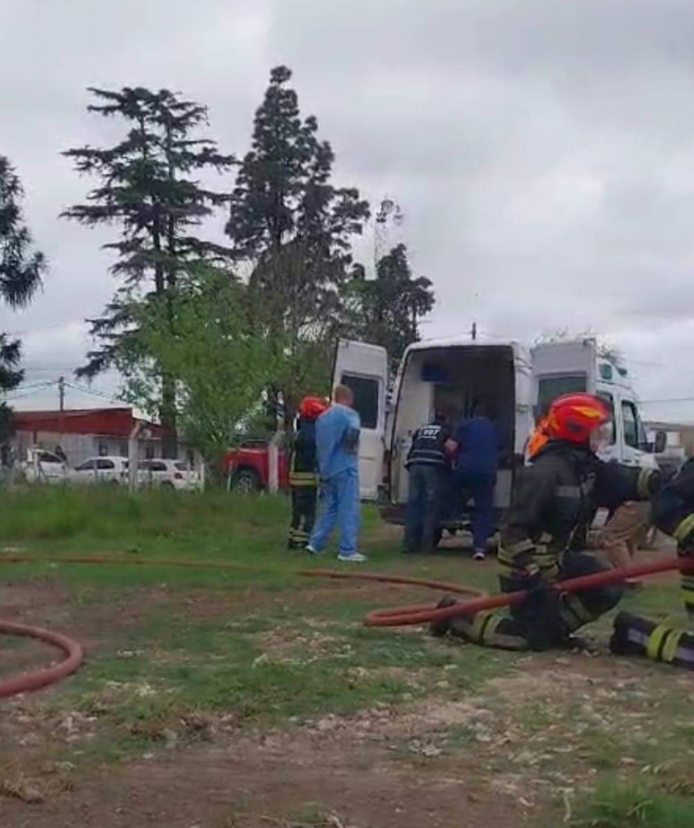 Gran operativo por el traslado de un accidentado