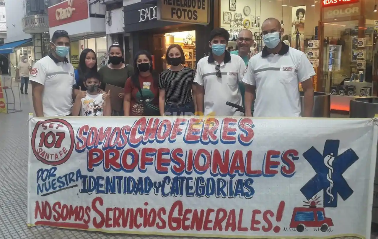 Salud en lucha: choferes del 107 insistirán por su categorización y rechazarán baja de contratos Covid