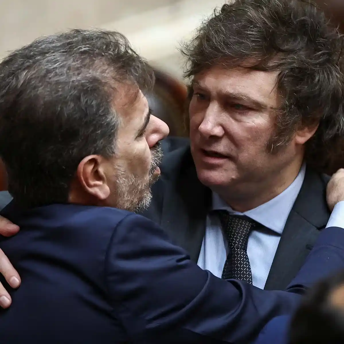 Ritondo y otros jefes de bloque se reunieron con Milei en Casa de Gobierno.