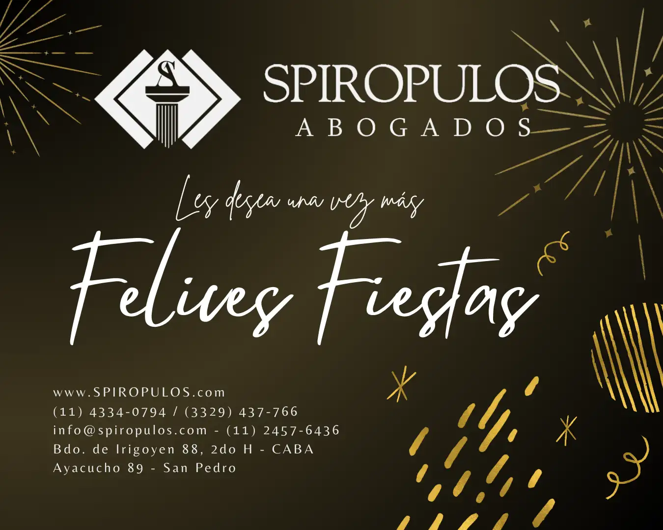 Saludo Año Nuevo 2024 - Spiropulos