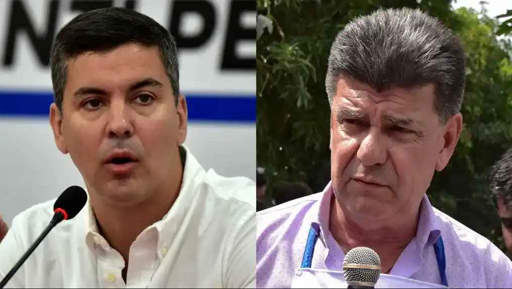 Los candidatos Santiago Peña (Partido Colorado) y Efraín Alegre (Concertación Nacional para un Nuevo Paraguay).