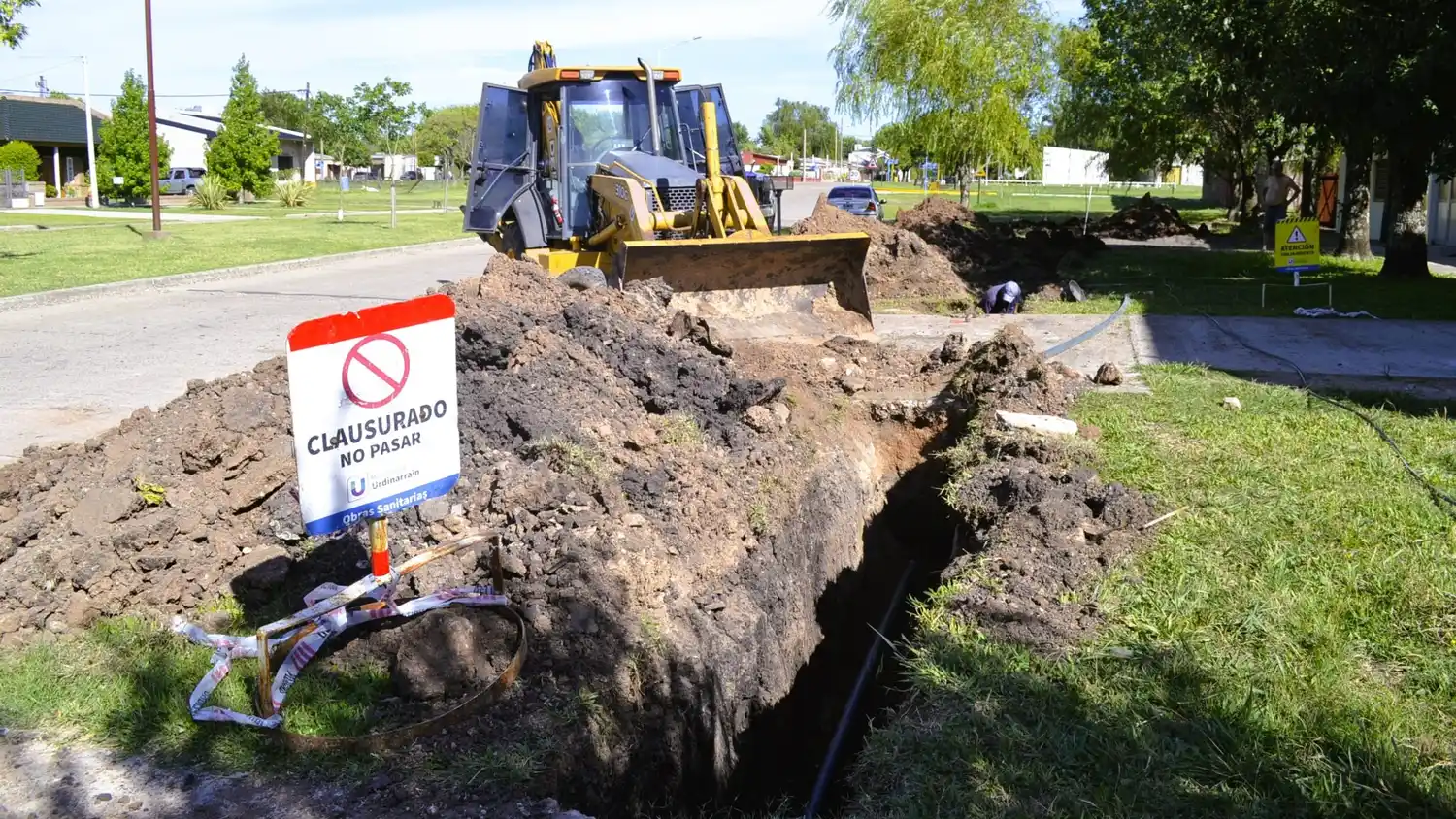 El Municipio continua con la reposición de cañería de la red de agua potable