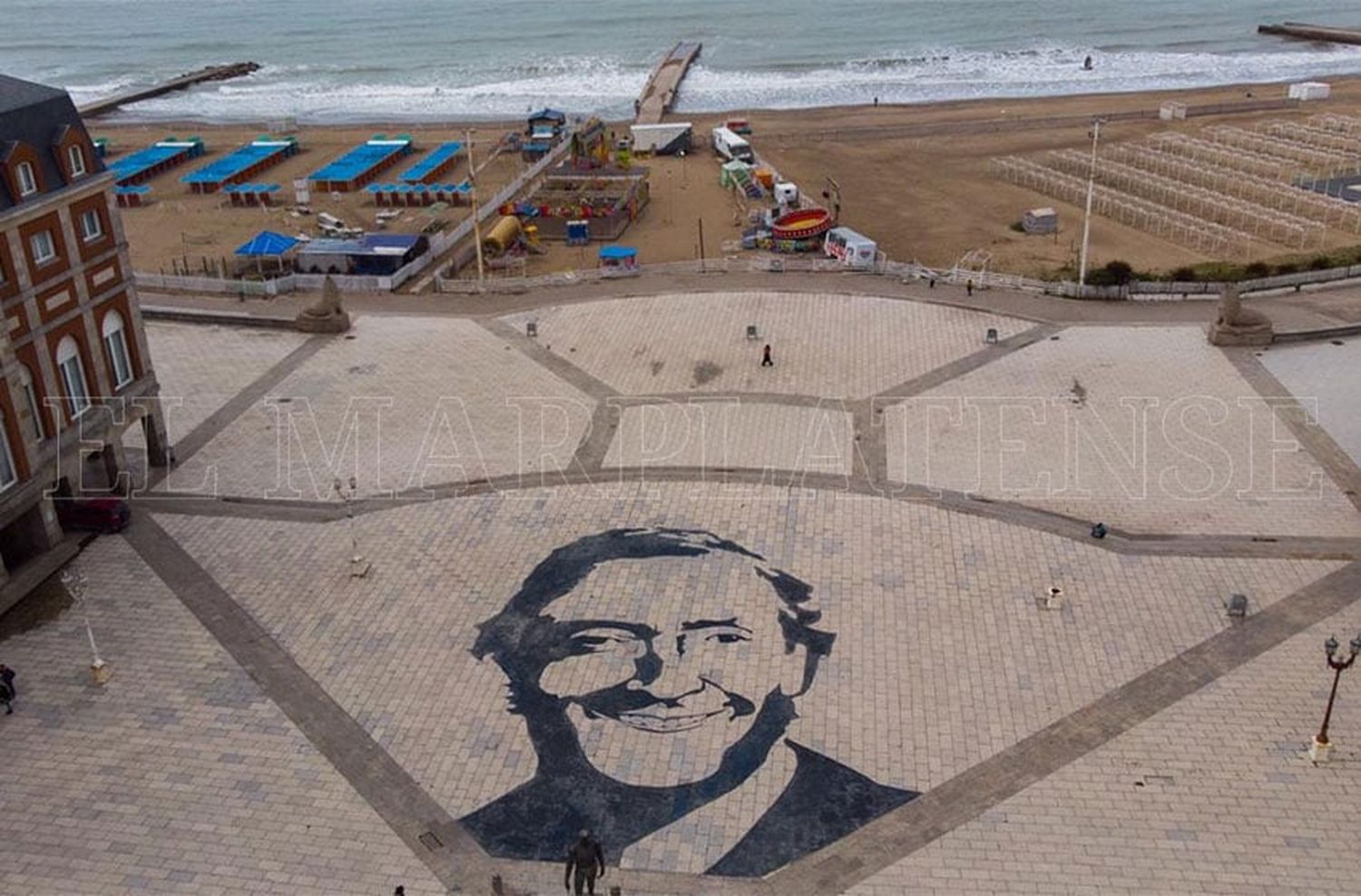 Néstor Kirchner, en la Rambla de Mar del Plata