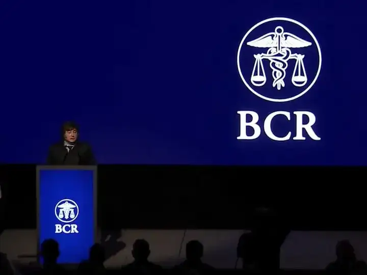 Javier Milei habló en la Bolsa de Comercio de Rosario.