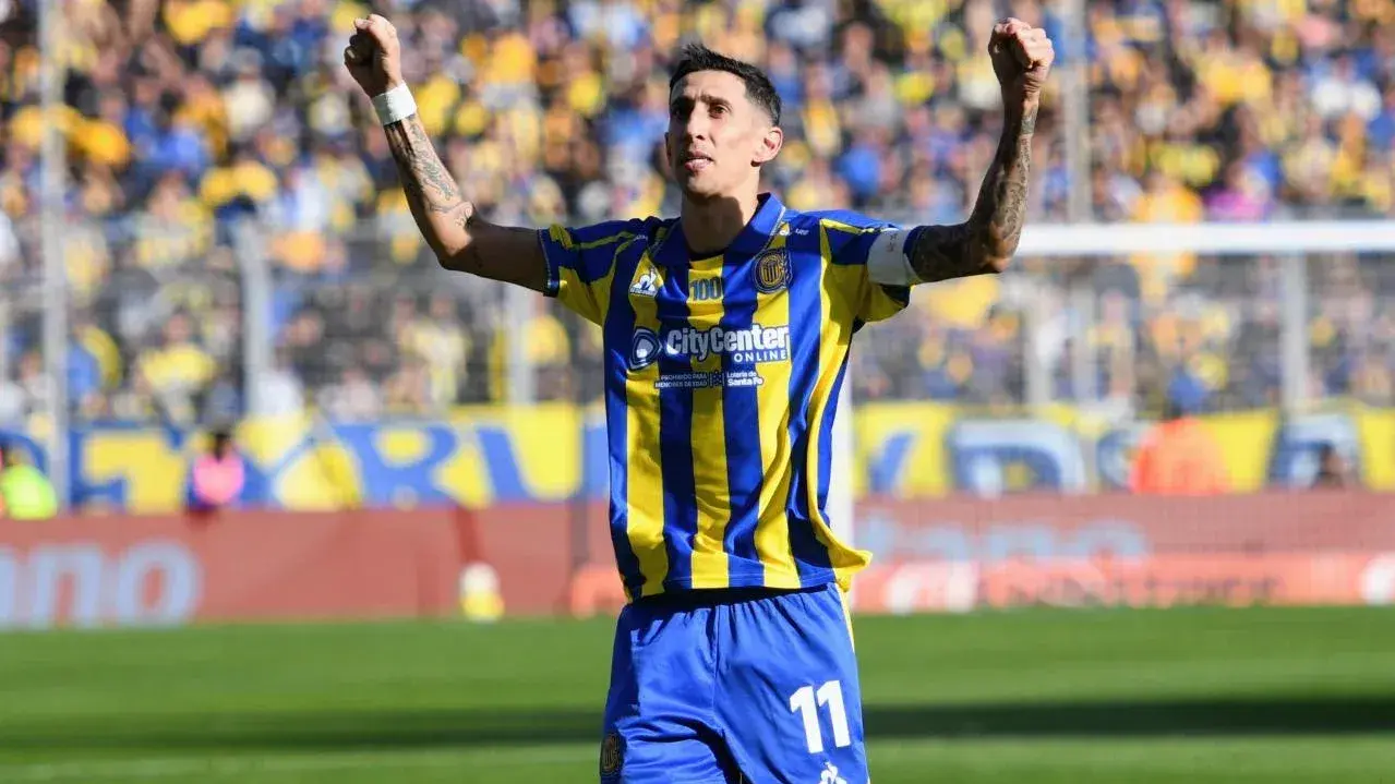 Ángel Di María, una de las figuras del triunfo de Rosario Central ante Independiente