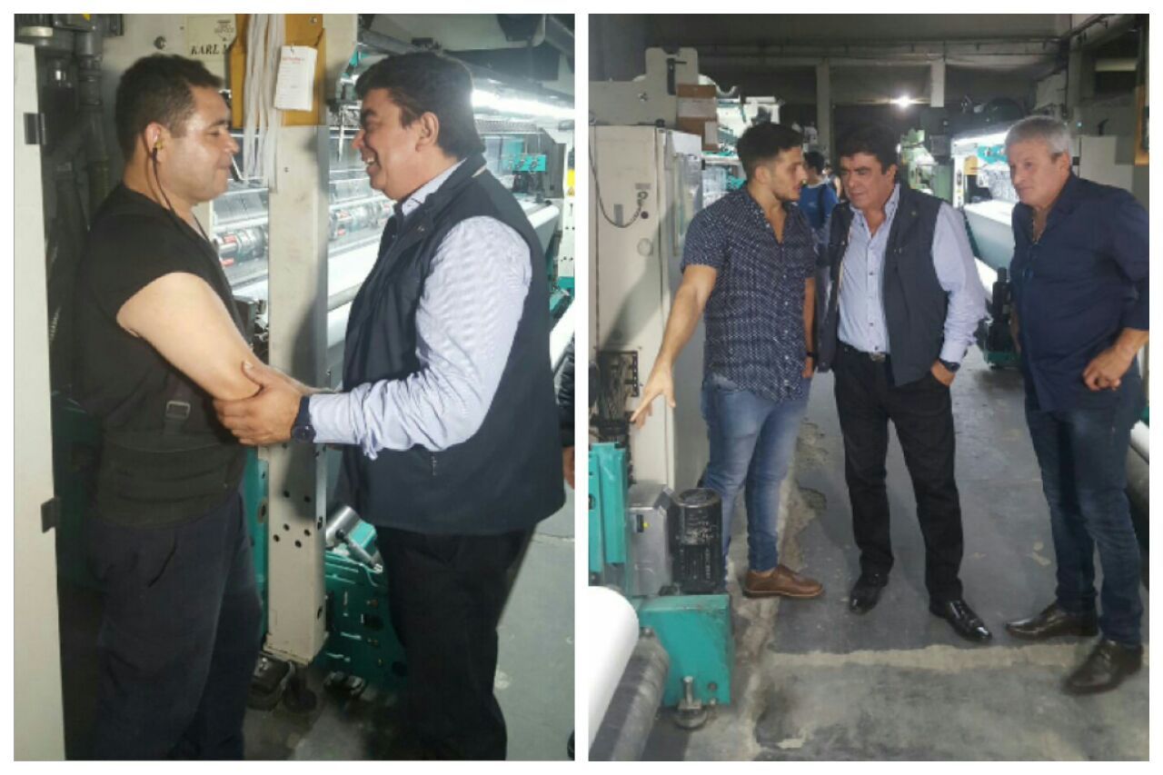 Espinoza visitó una fábrica textil de La Matanza que le vino una tarifa de luz de $197 mil