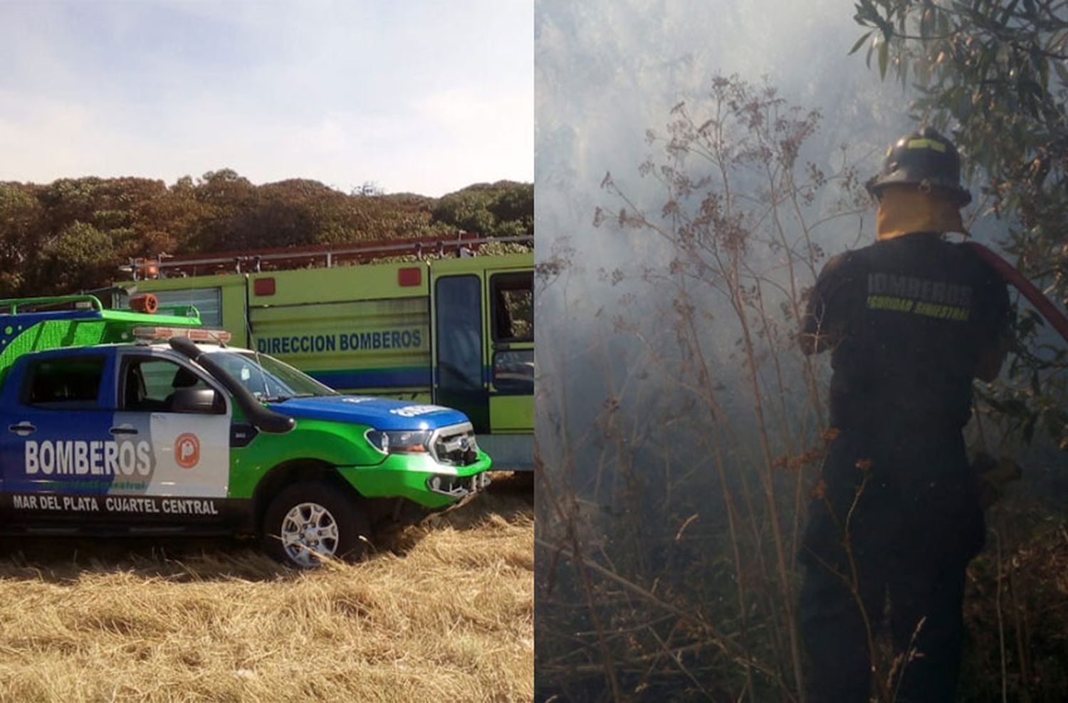 Bomberos lograron controlar el incendio en los pastizales del GADA