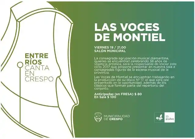 Hoy comienza el Ciclo ‘Entre Ríos canta en Crespo’