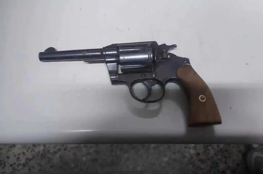 Una de las hermanas del victimario entregó el revolver a la policía.