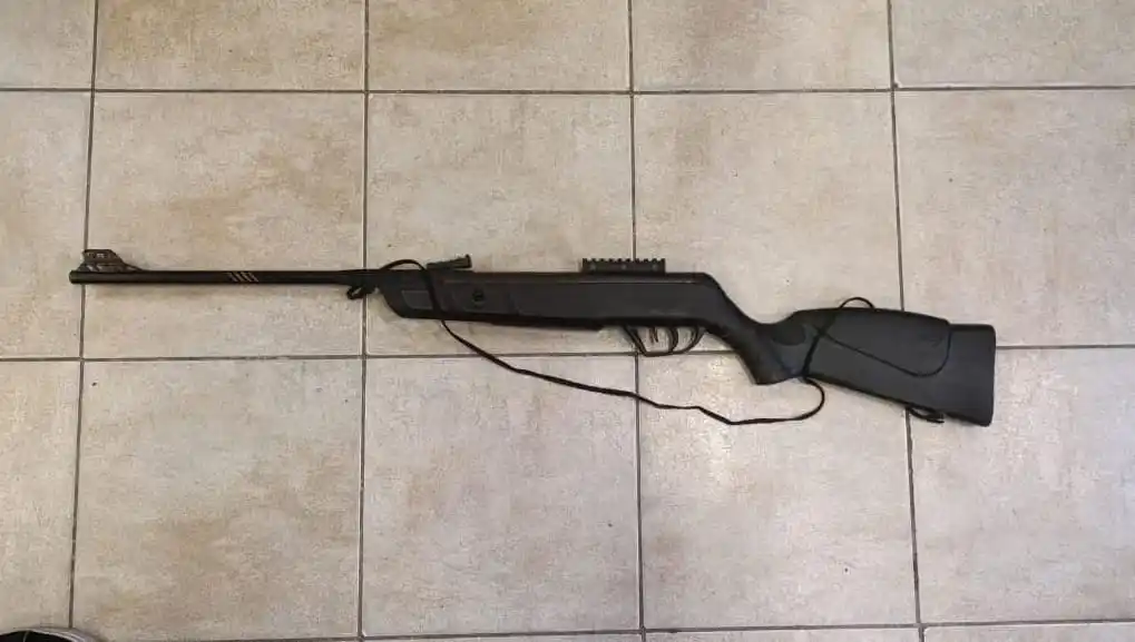 El rifle que fue secuestrado.