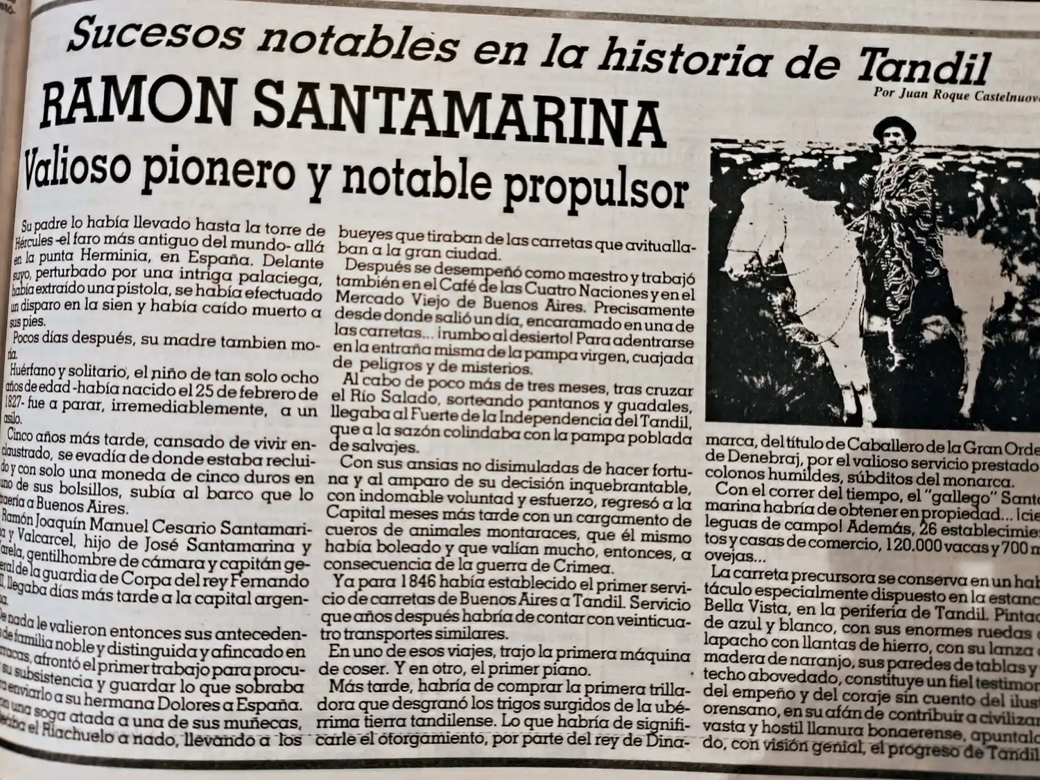 Ramón Santamarina: Valioso pionero y notable propulsor
