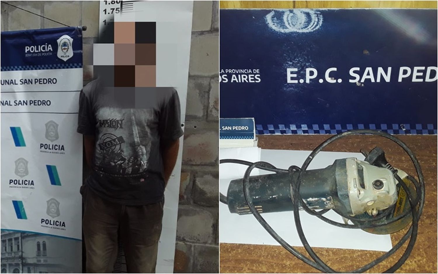 Robó una amoladora y lo aprehendieron a las pocas cuadras