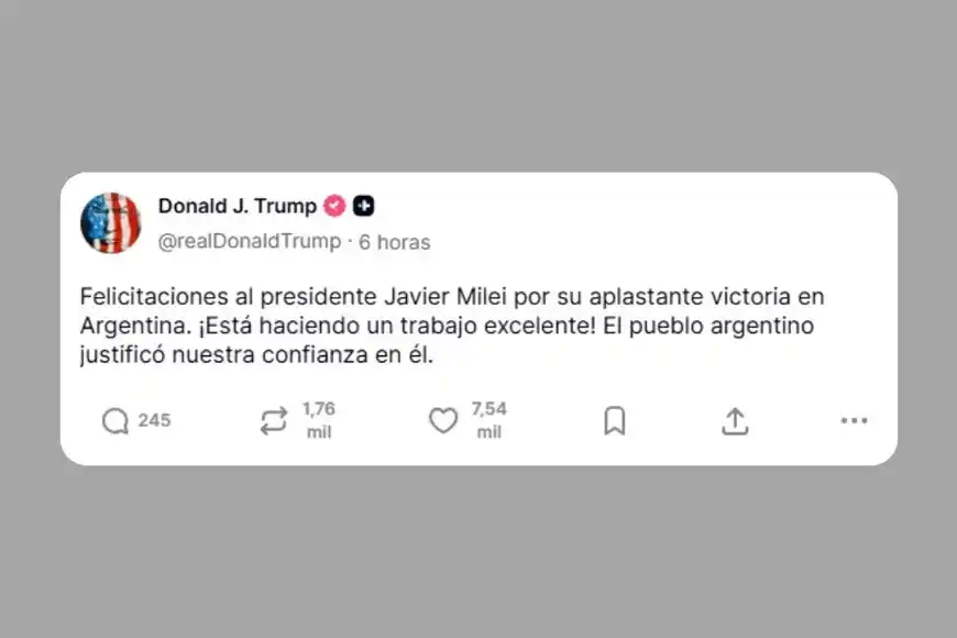 Publicación de Trump