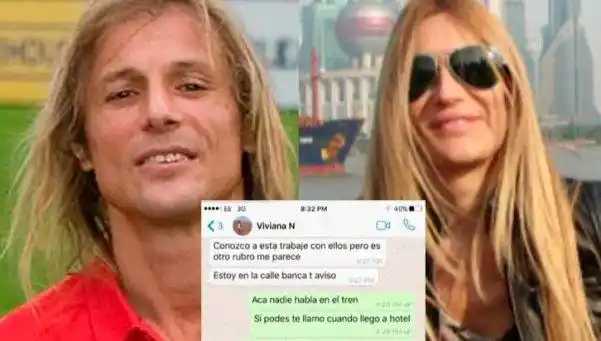 Escrachan a Caniggia coqueteando con azafata