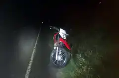 Motociclista colisionó contra un ciervo y padece lesiones de carácter grave