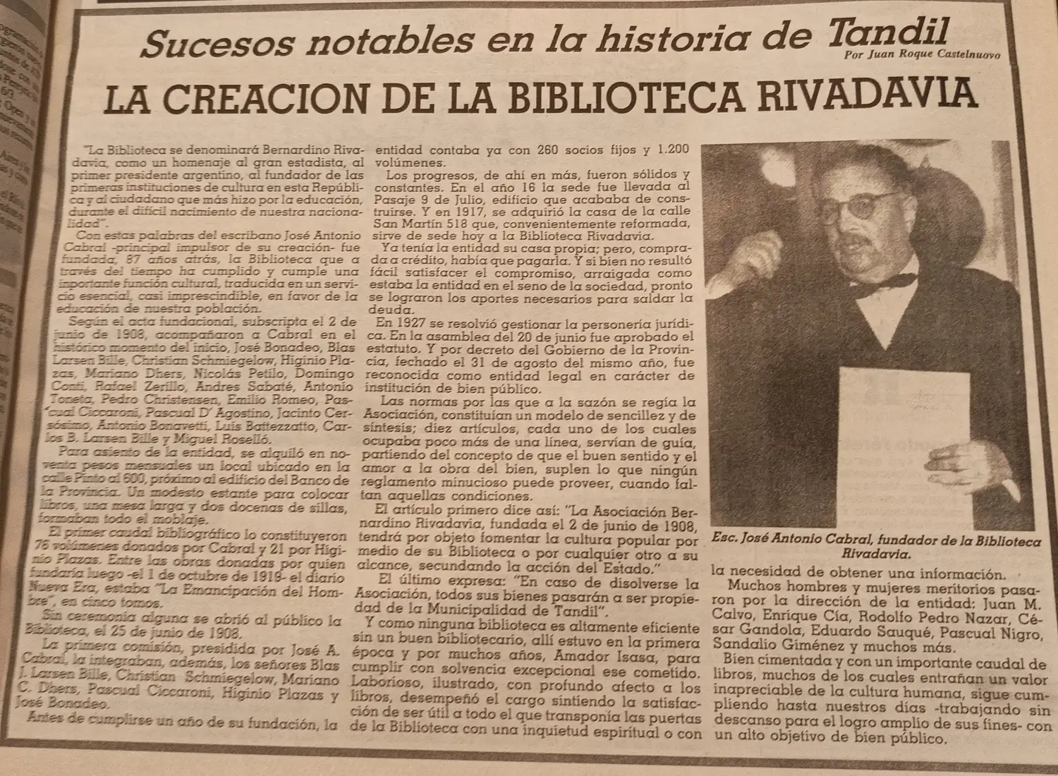 La creación de la Biblioteca Rivadavia