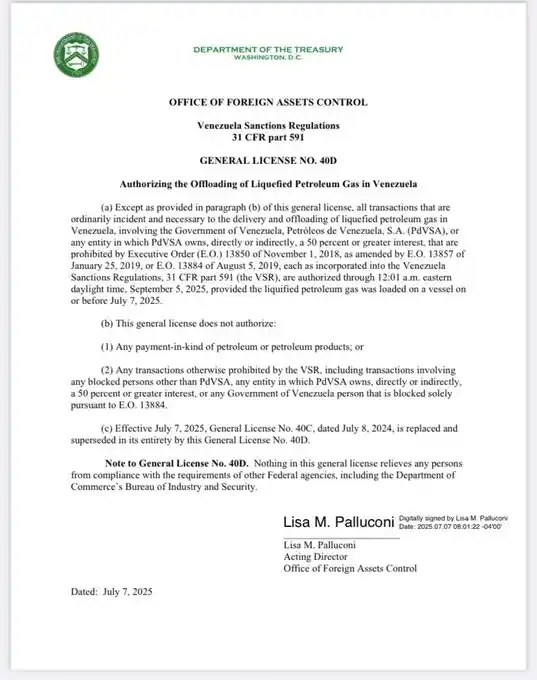 OFAC licencia GAS
