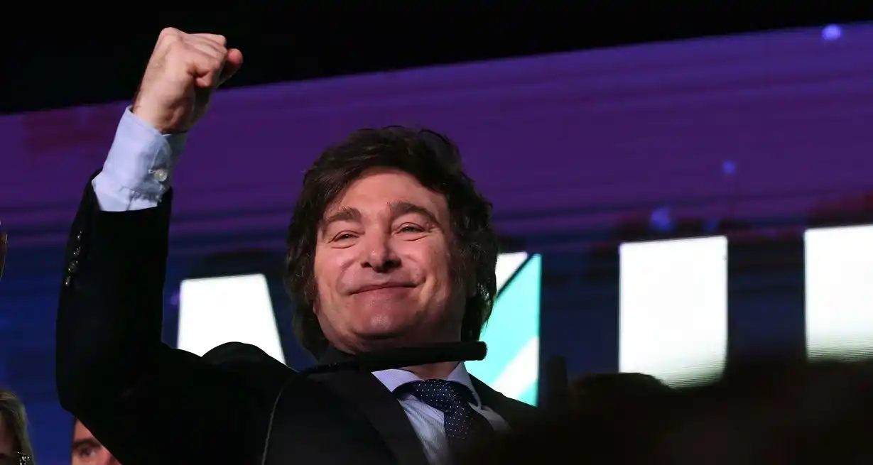 Milei, el gran ganador de las Paso 2023. Crédito: Fernando Gens / Télam