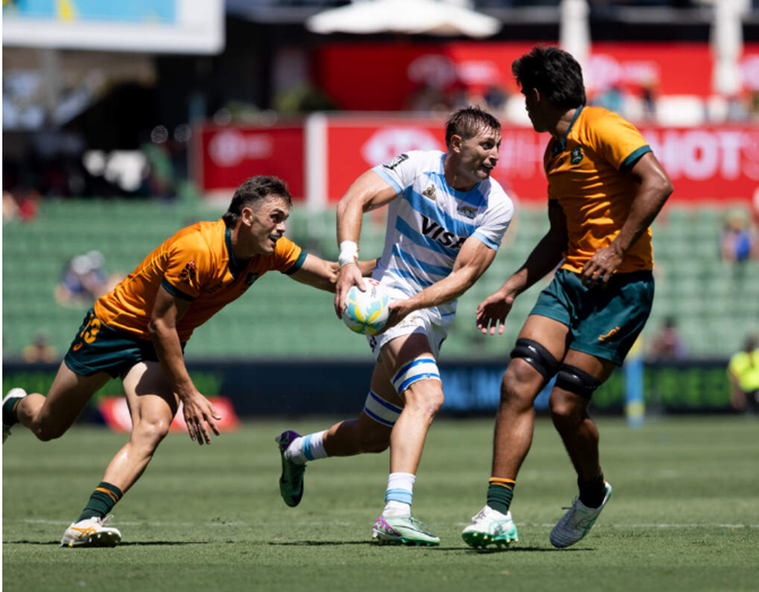 Los Pumas 7´s tuvieron dos triunfos en el inicio del Seven de Perth