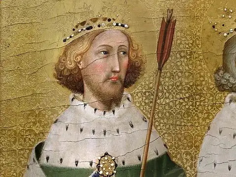 San Edmundo, rey de del Anglia Oriental.