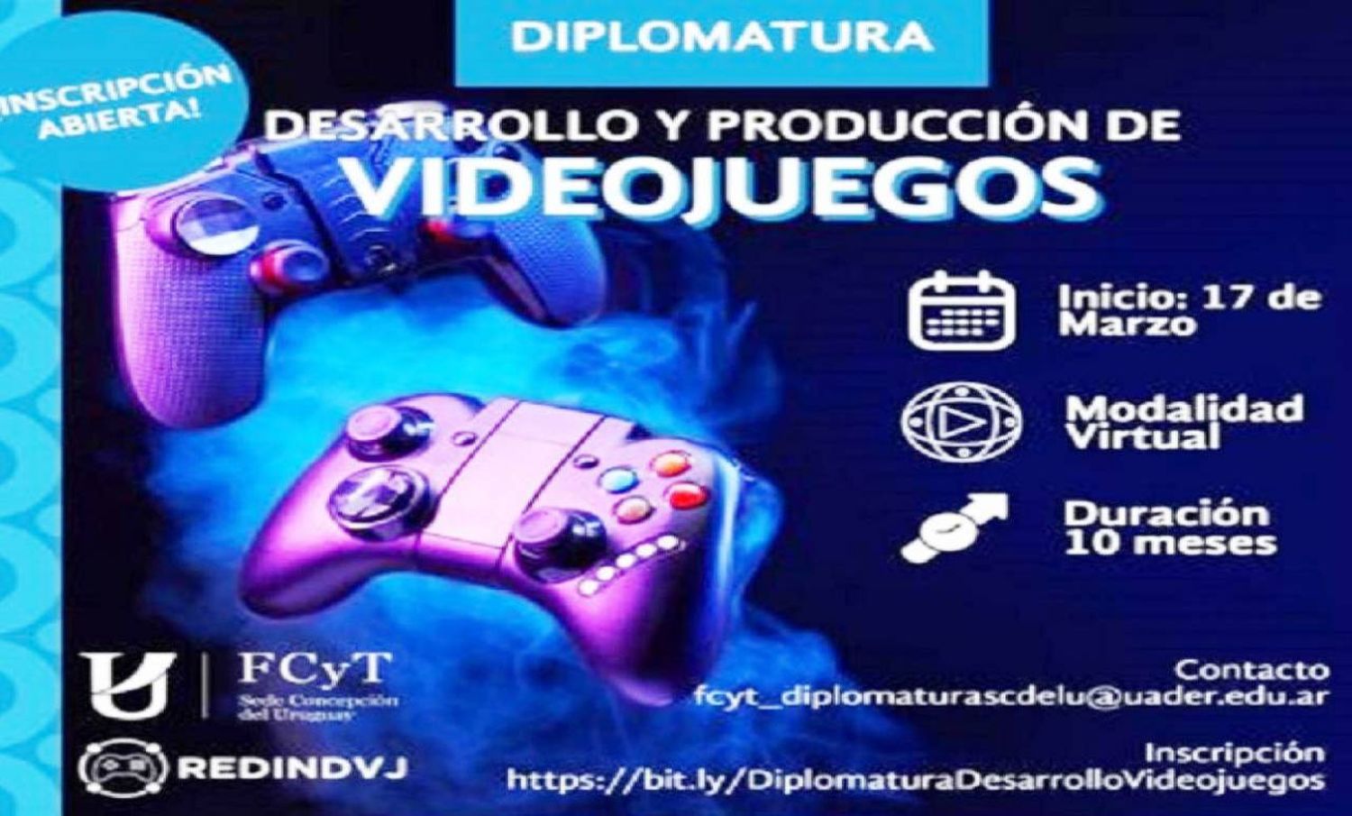 UADER brindará la Diplomatura de Extensión: Desarrollo y Producción de Videojuegos