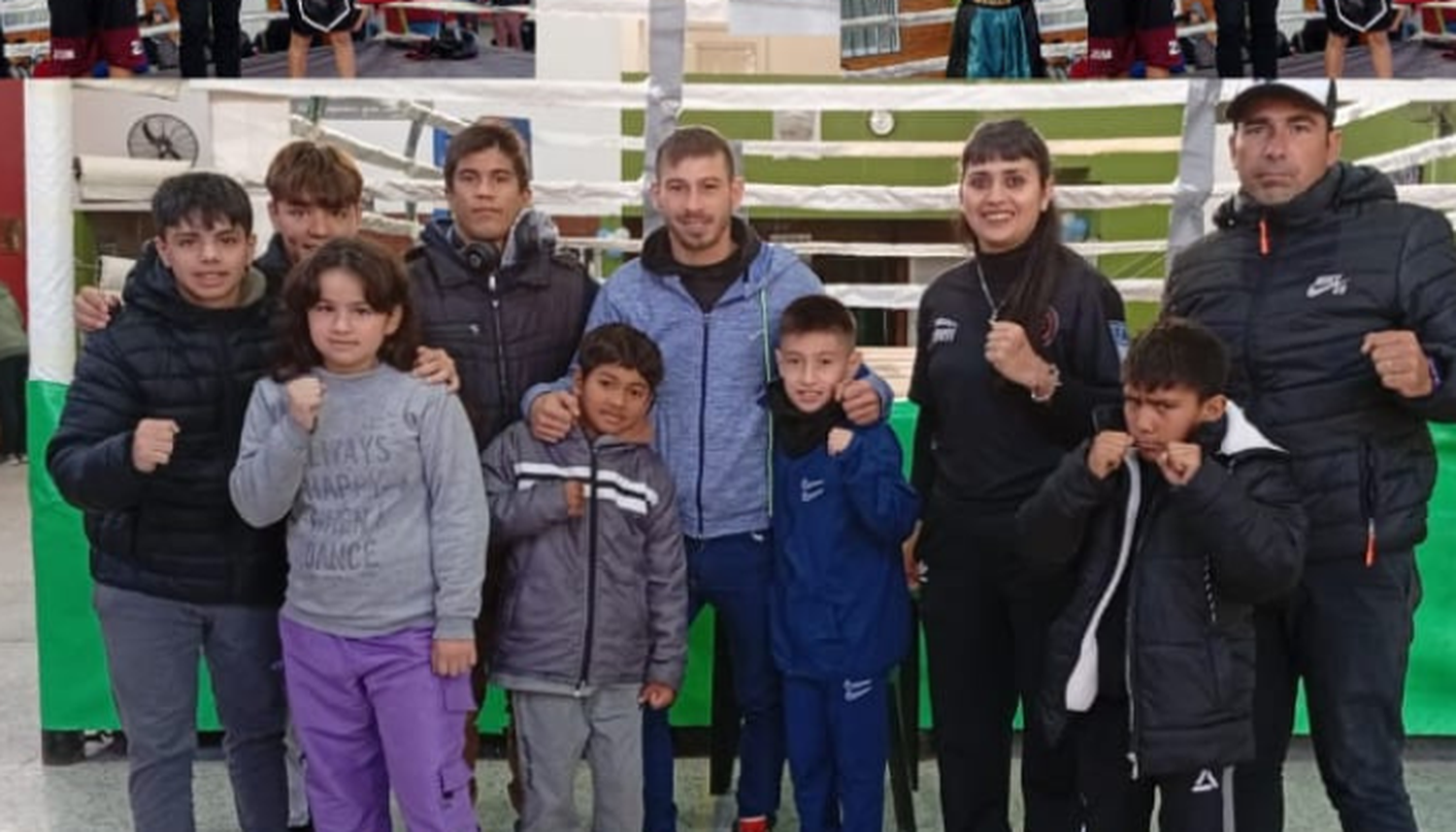 Felicitan a los boxeadores del Guerreros Team por su participación en Longchamps