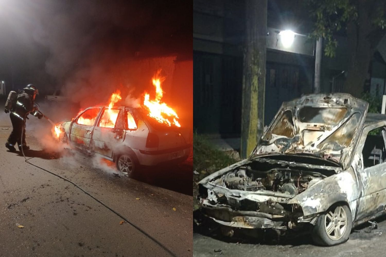Un hombre prendió fuego un auto que estaba estacionado en zona oeste