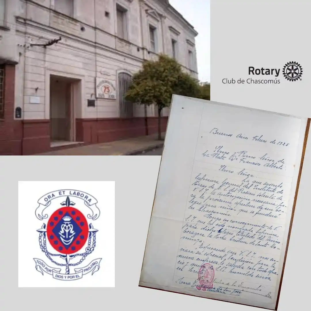 La Escuela Divino Corazón celebró sus 100 años y recibió un reconocimiento del Rotary Club Chascomús