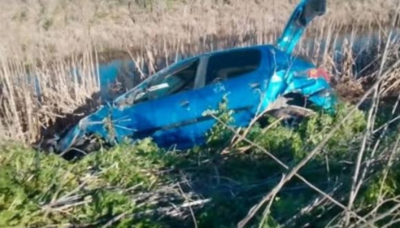 Un auto con tres ocupantes volcó en la Ruta Provincial 51: Quiso esquivar un carpincho que apareció de manera sorpresiva