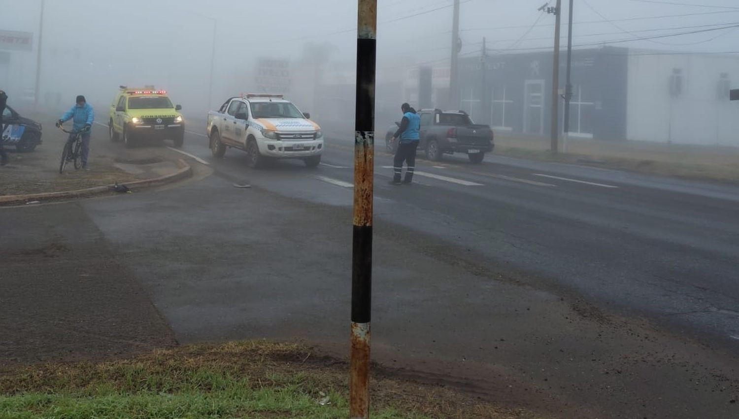 El herido, un hombre mayo, sufrió lesiones de consideración.