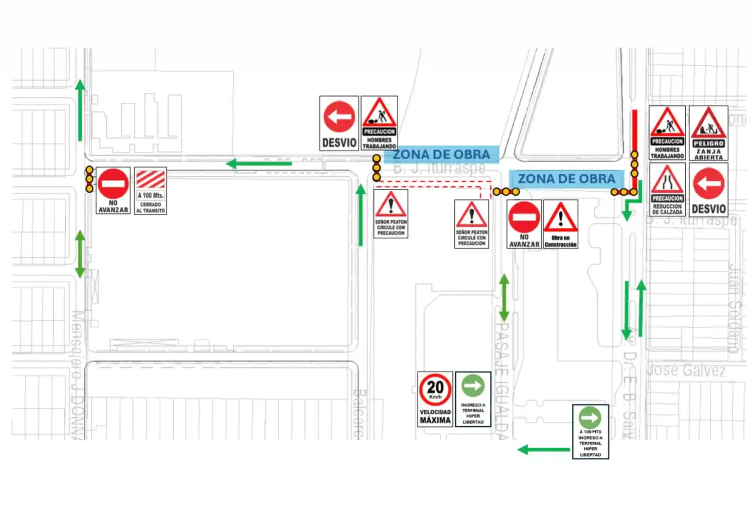 Corte total de calle Iturraspe desde este lunes 30 de marzo