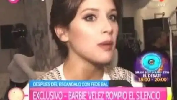 Barbie Vélez contó qué siente por su ex, Federico Bal