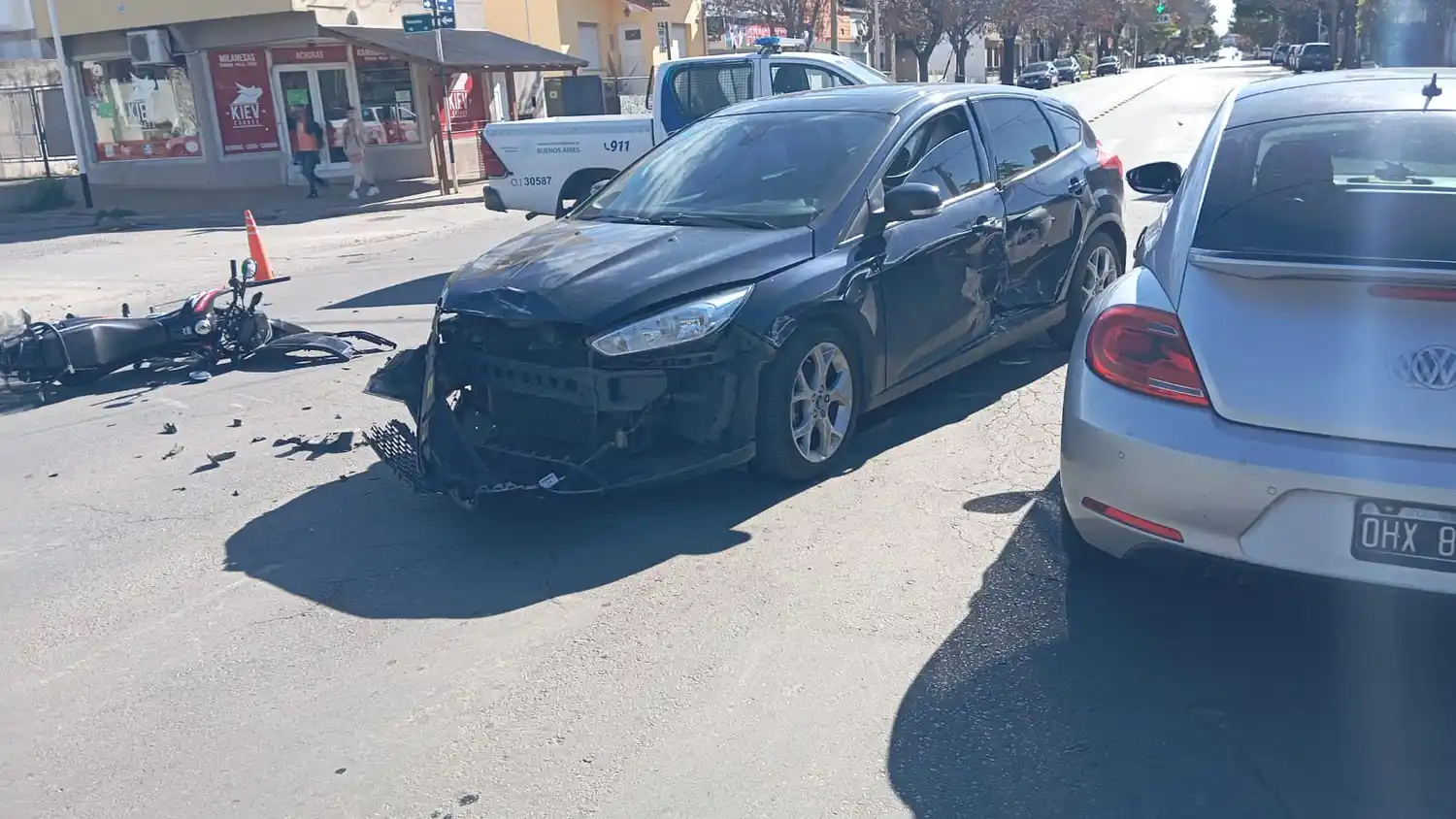 Un hombre fue trasladado al Hospital tras un triple choque en Las Heras y Perón
