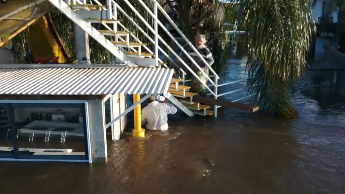 Las consecuencias de la creciente en el complejo Punta Sur 
