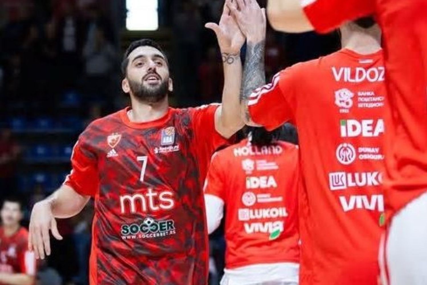 Campazzo fue titular en el Estrella Roja