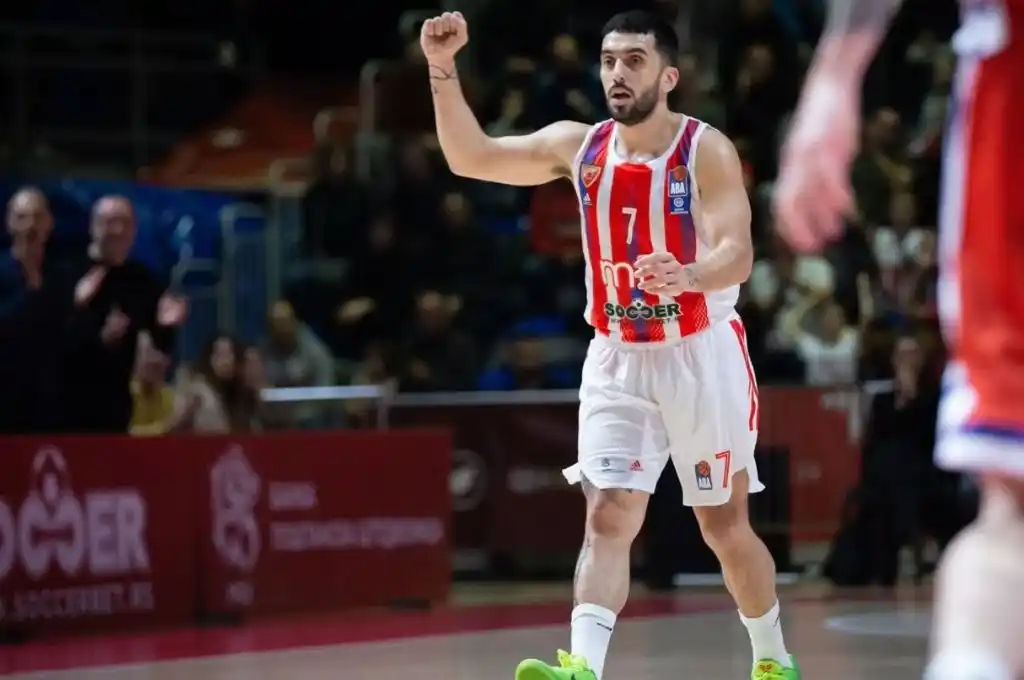 Facundo Campazzo debutó en Estrella Roja: gran asistencia y ovación de los hinchas